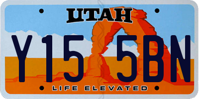 UT license plate Y155BN