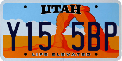 UT license plate Y155BP