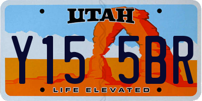 UT license plate Y155BR