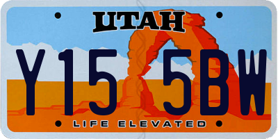 UT license plate Y155BW