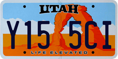 UT license plate Y155CI