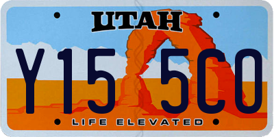 UT license plate Y155CO