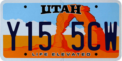 UT license plate Y155CW