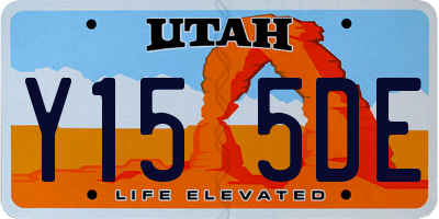 UT license plate Y155DE