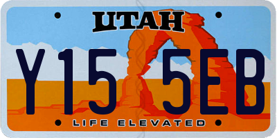 UT license plate Y155EB