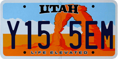 UT license plate Y155EM