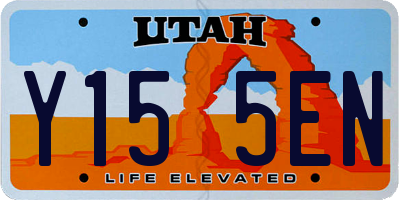 UT license plate Y155EN