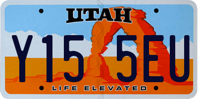UT license plate Y155EU