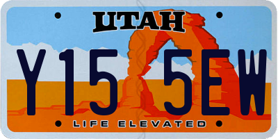 UT license plate Y155EW