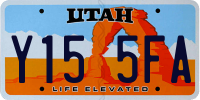 UT license plate Y155FA
