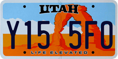 UT license plate Y155FO