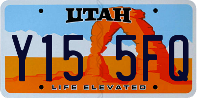 UT license plate Y155FQ
