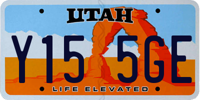 UT license plate Y155GE