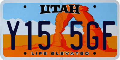 UT license plate Y155GF