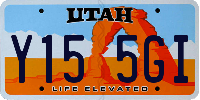 UT license plate Y155GI