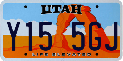 UT license plate Y155GJ