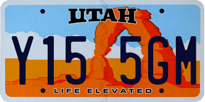 UT license plate Y155GM