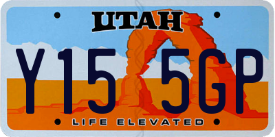 UT license plate Y155GP