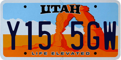UT license plate Y155GW