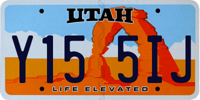 UT license plate Y155IJ