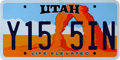 UT license plate Y155IN