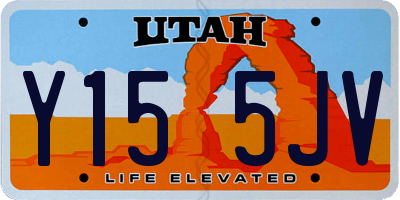 UT license plate Y155JV