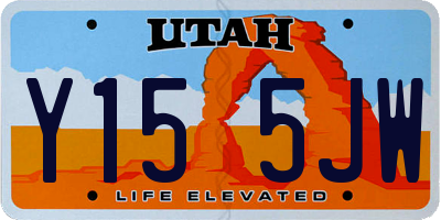 UT license plate Y155JW