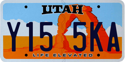 UT license plate Y155KA