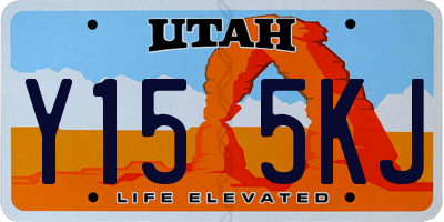 UT license plate Y155KJ