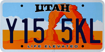 UT license plate Y155KL