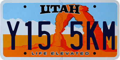 UT license plate Y155KM