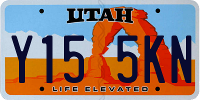 UT license plate Y155KN