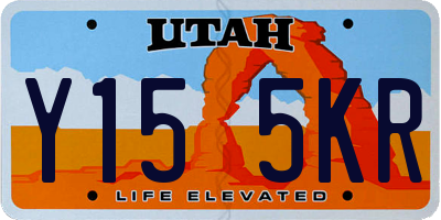 UT license plate Y155KR
