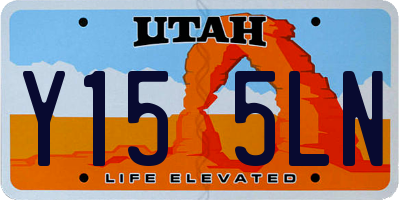 UT license plate Y155LN