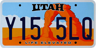 UT license plate Y155LQ