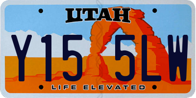 UT license plate Y155LW