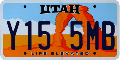 UT license plate Y155MB