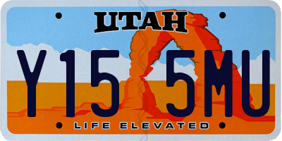 UT license plate Y155MU