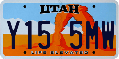 UT license plate Y155MW
