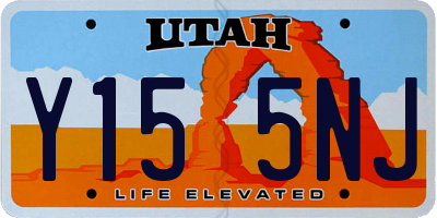 UT license plate Y155NJ