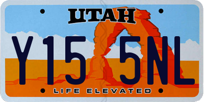 UT license plate Y155NL