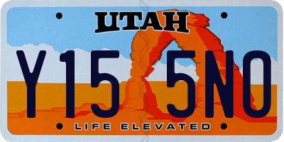 UT license plate Y155NO