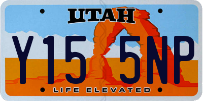 UT license plate Y155NP
