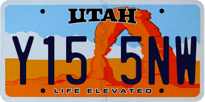 UT license plate Y155NW