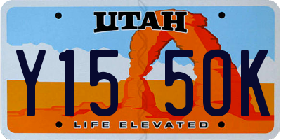 UT license plate Y155OK