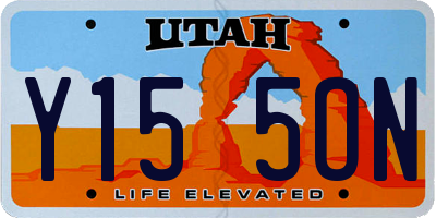 UT license plate Y155ON