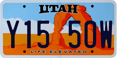 UT license plate Y155OW