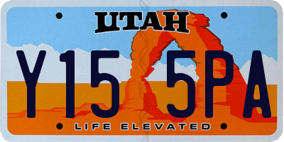 UT license plate Y155PA