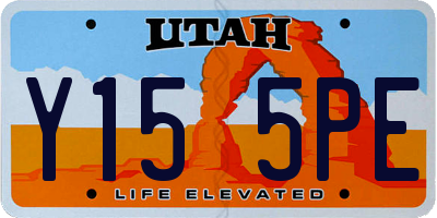 UT license plate Y155PE