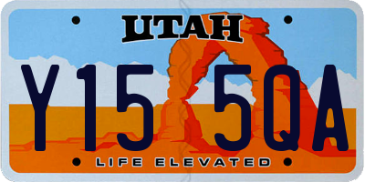 UT license plate Y155QA